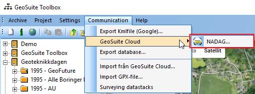 innstillingsfilen 5 Start GeoSuite Toolbox på nytt 6 Nå skal det finnes en leveransefunksjon som dette: 7