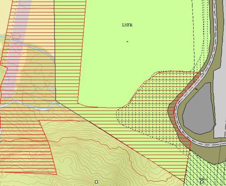 Halvor Midtbøen, eigar av gnr/bnr 43/2 5.6.2015 Voll på 45/1 må ha foten av vollen ein meter frå grensa til gnr/bnr 43/2. Farefeltet må heller ikkje gå inn på 43/2.