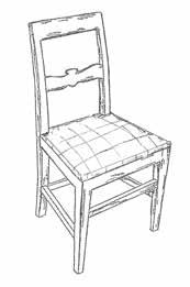 200,- Tillegg for skinnsete kr 350,- 0345 Østerdal stol m/armlene og stoffsete H: 103 cm kr 4.