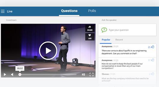 på Facebook Mulighet for å stille spørsmål