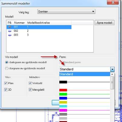 25.11.2011 35 DWG import Man kan forandre på pennoppsettet på hver sammenstilt modell ved å skifte farge for å kunne skille dem fra hverandre under sammenstillingen.