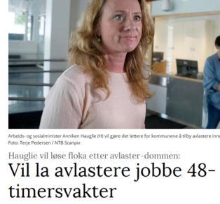 Avlastersaken Høring: forskrift om arbeidstid for avlastere Hva er løst? Hva løses ikke? Hva gjør KS?