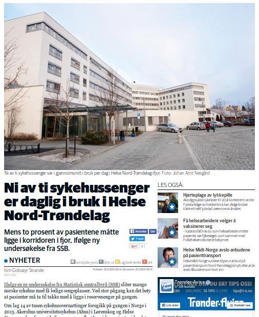 Aktivitet Helse Nord-Trøndelag - Kvantitative data fra HNT Innleggelser Poliklinikk Diagnosegrupper