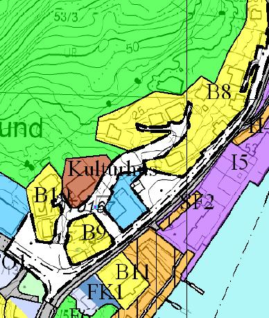 fra reguleringsplan av 2007 endring av areal for F1, S1, S2.