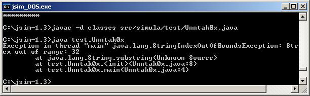 String-indeks utenfor stringen class Unntak0x { public static void main(string[ ] args) { new Unntak0x ( );