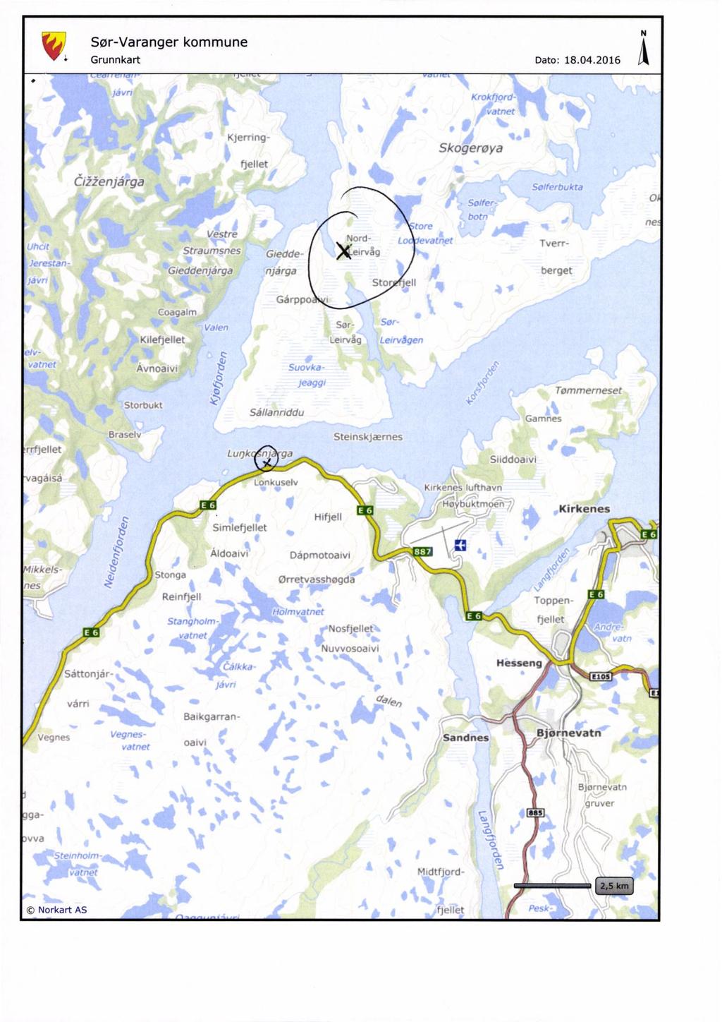 (? Sør-Varanger kommune Grunnkart Dato: 18.04.