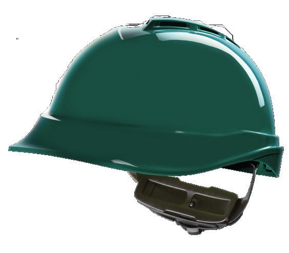 Slisseåpning på 30 mm Ventilert hjelm med refleks. Balansert, moderne, lavprofil hjelm med integrert øyebeskyttelse.