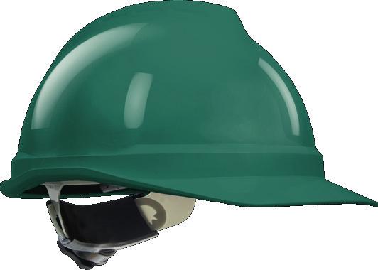 Pålitelig, UV stabilisert HDPE hjelm Elektrostatisk sertifisert (INERIS) for bruk i ATEX soner 1,2,20,21,22. Økonomisk elektrikerhjelm som møter EN 397 (440V) og EN 50365 (1000V).