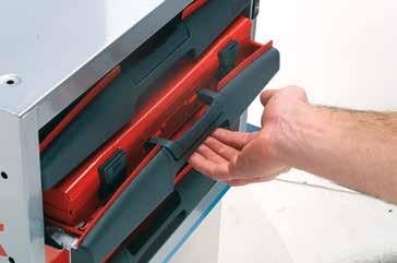 krav. Avtagbare bokser Et ypperlig skyvesystem sikrer full åpning av skuffene og låser dem når de er helt åpne,