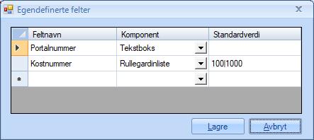 Aktivitetsbildet: Mulig å opprette egnedefinerte felter (EXT40804) Dersom man er logget inn som en administrator har man nå mulighet til å opprette egendefinerte felter som skal vises i