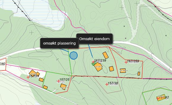 Sak 35/17 Reguleringsplanen gir ikke noen bestemmelse om tomtestørrelser. Eksisterende bebyggelse på eiendommen i dag er hytte med BYA 133 m 2 og to uthus/anneks med BRA 21 m 2 og 26 m 2.