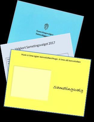 Sametingsvalg Velger henvises til lederbordet Velger tar med stemmeseddelsett og stemmeseddelkonvolutt til