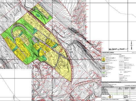 Stor variasjon i kvalitet - faresonekartlegging Utdrag frå skredfarevurdering: En del urmaterialer befinner seg på innsiden av steingjerdet, og bare en blokk på utsiden.