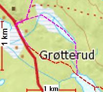 Eget forslag O Omlegging av løypestart fra løype 19. Ny løype følger gammel hestevei fra Grøtterud opp til linje, følger trase til store Lauvkajavri.