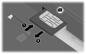 Fjerne et SIM-kort Slik tar du ut et SIM-kort: 1. Slå av datamaskinen. Hvis du ikke er sikker på om datamaskinen er av eller i dvalemodus, trykker du på av/på-knappen for å slå på datamaskinen.