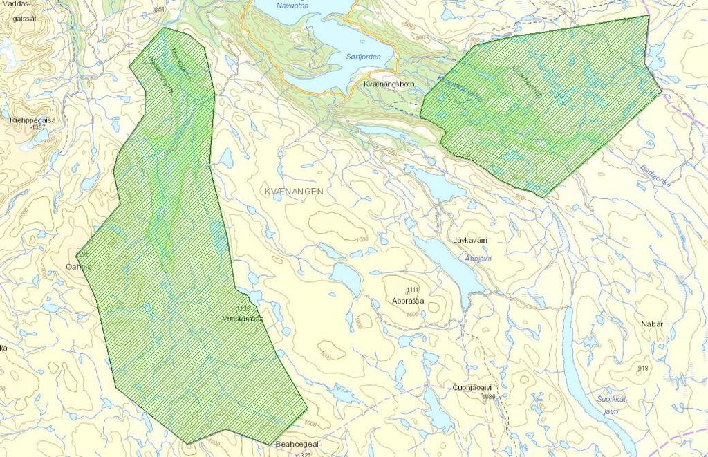 registreringer i Kvænangsbotn LVO og i Reisa NP prioritert høyest. Nye registreringer i Navitdalen var av noe lavere prioritet.