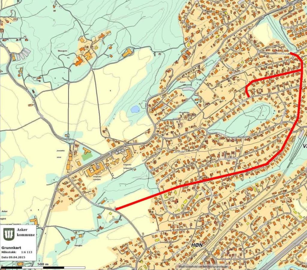 Innledning/oppdrag Asker kommune ønsket å få kartlagt naturverdiene langs Jacob Neumanns vei og deler av Greverudveien i forbindelse med planlagt anleggelse av fortau langs vegstrekket.