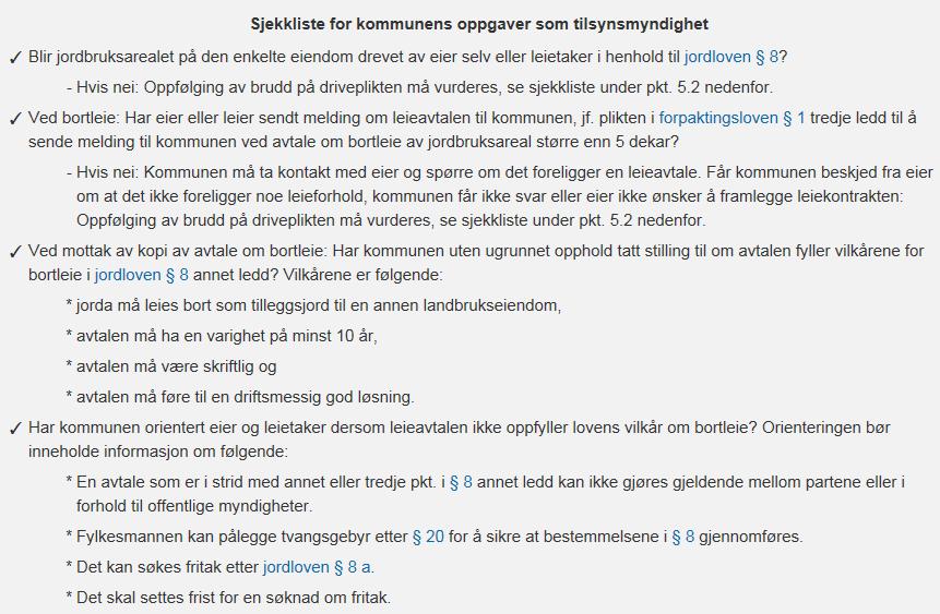 Kontroll med oppfyllelse av driveplikt