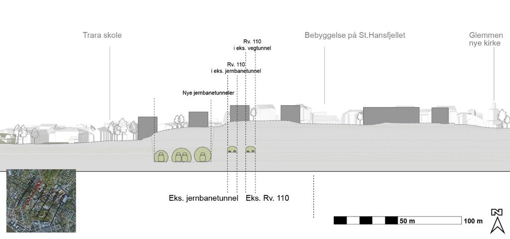 Delområde 10 Bane 2a + veg 1 Bane 4a