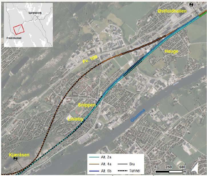 Delområde 20 Alternativ 2a Alternativ 6b Alternativ 4a 2a ligger "høyt" og