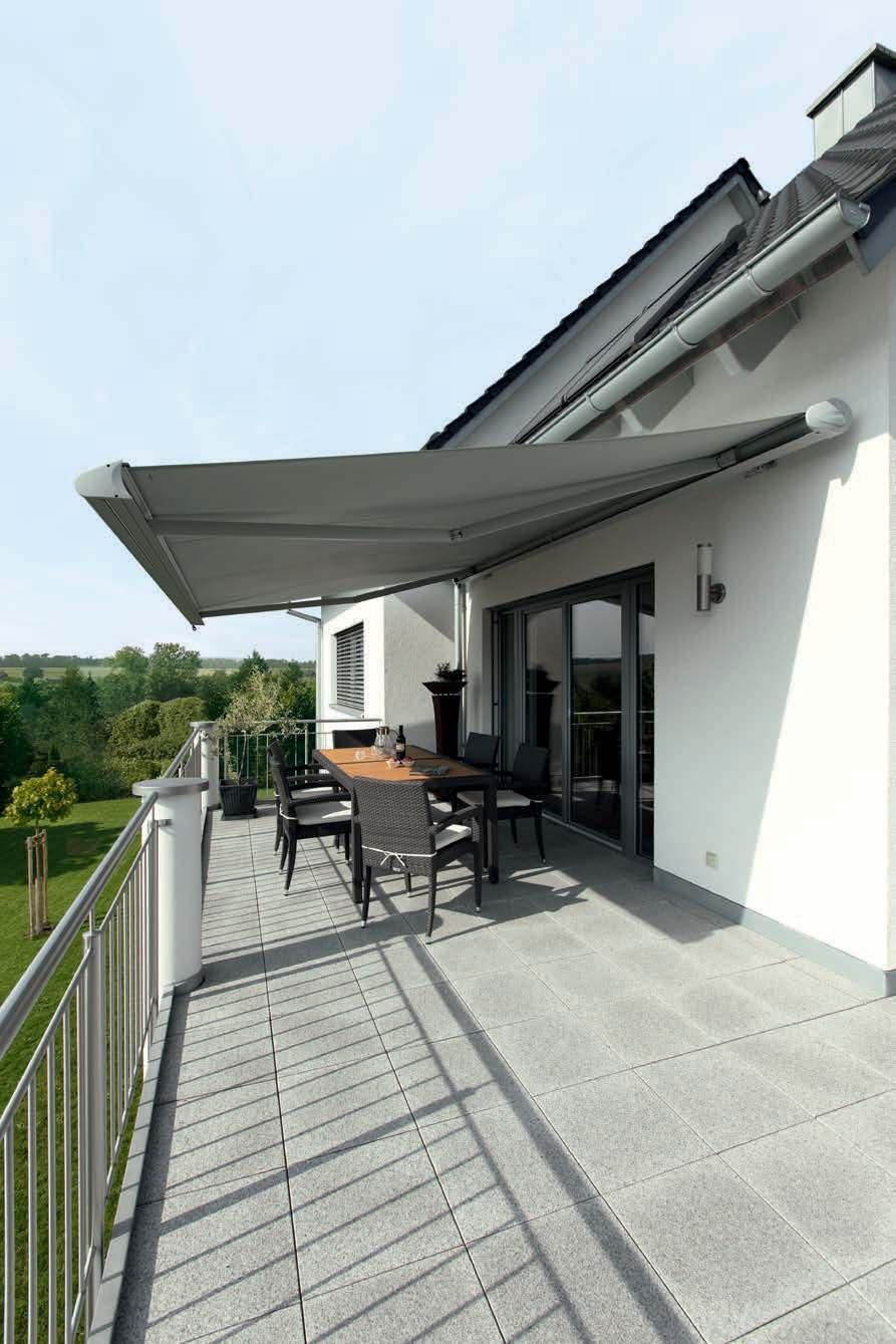 WAREMA terrassemarkiser for individuell solskjerming WAREMA-markiser er et blikkfang på hvert eneste hus.