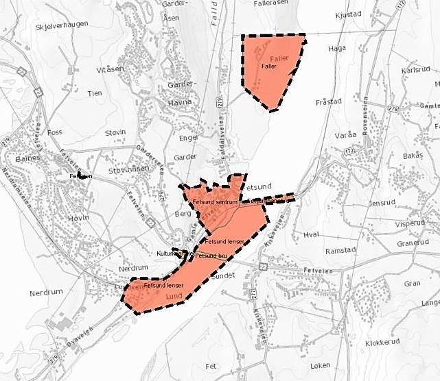 Figur 4-6: Oversiktskart verneområder Fetsund lenser.