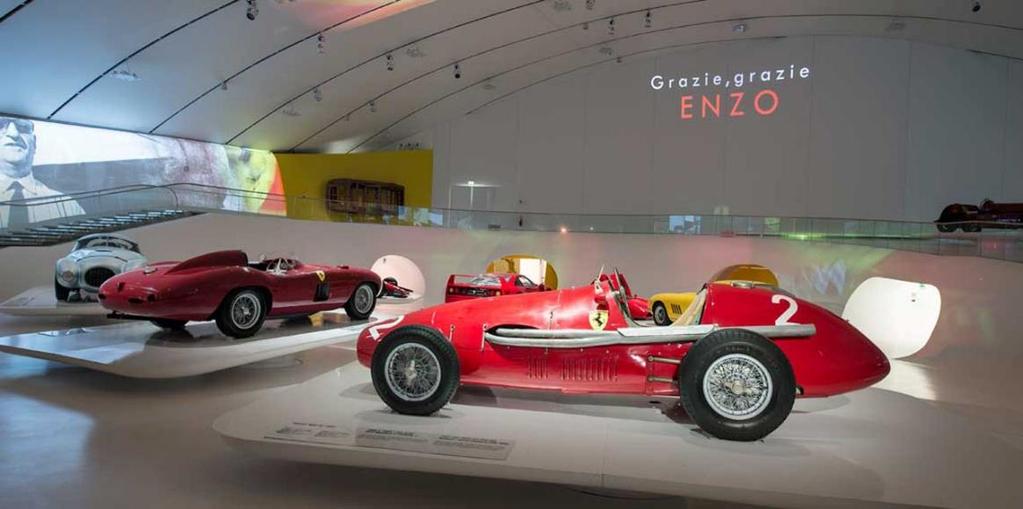 FORSLAG TIL AKTIVITER PÅ EGENHÅND (ikke inkludert i prisen) FERRARI Omvisning i det verdenskjente Ferrari-museet utenfor Modena.
