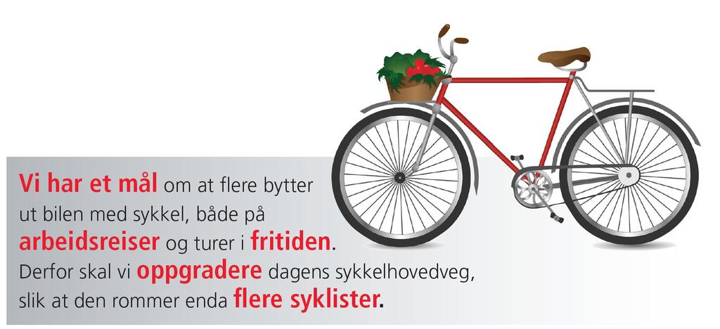 Forord Mulighetsstudien for sykkelekspressveg i Kristiansand omfatter hovedruten for sykkel vedtatt i Kommuneplanen 2011-2020.