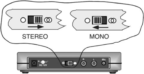 4 Mono- / stereo bryter NB!