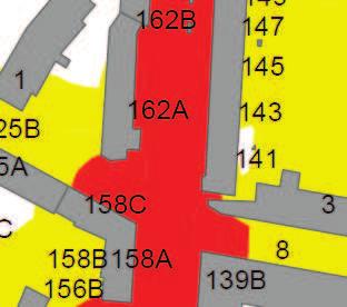 Når det gjelder utviklingstrekk i nærmiljøet viser bydelsoverlegen til at det av reguleringsbestemmelsene (se figur under) fremkommer at Trondheimsveien 162A og omkringliggende eiendommer er regulert