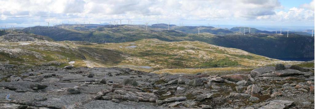 Storheia vindpark Fra turløypa gjennom Nyvassdalen vil en kunne se opptil 28 vindmøller.