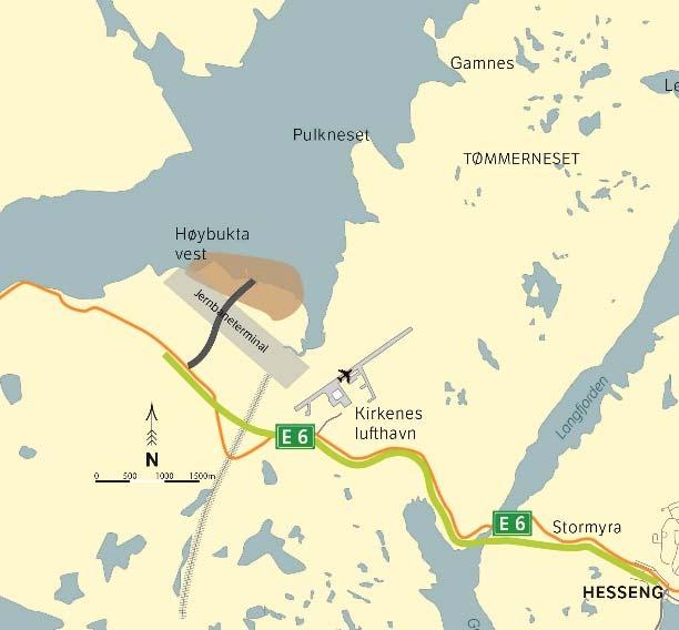 Konsept Høybukta vest Det er mulig å bygge stamnetterminal på Høybukta vest for Tømmerneset. Konseptet har fått navnet Høybukta vest fordi det er tenkt at havna skal ligge vest for selve bukta.