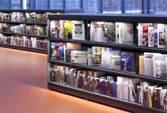 BIBLIOTEKROMMET, med voksenavdeling,