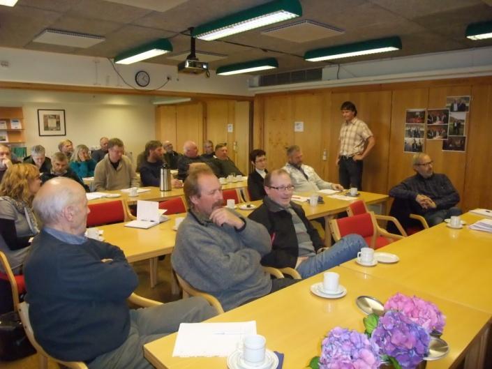 Februar 2010 på Hegramo og Bioforsk. Samarbeid med FMNT, Eva Hedegart og Norsk landbruksrådgiving Nord-Trøndelag. 40 husdyrbrukere fra Stjørdal.