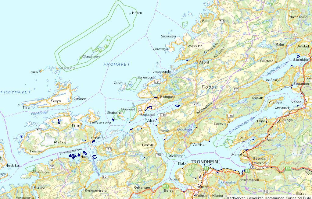 Statlige sikrede friluftsområder Munkholmen Magerøya Marøy Stamnesøya og Ytterøya