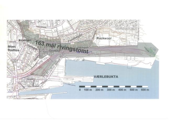 Figur 3 Byggegropa i anleggsperioden og lenge etterpå Det går også fram av saken at den vedtatte løsningen ikke holder kravene til Intercity utbyggingen.