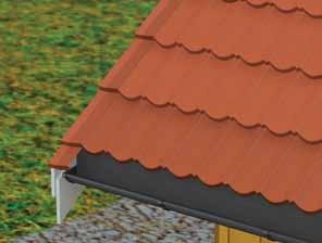 DECRA Når taket skal vare livet ut Korte gavlbeslag Korte gavlbeslag festet i ytterkant og overkant vindski.