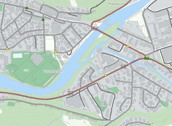 5 1.3 Trafikkulykker I perioden 2007 til 2014 har det vært 8 trafikkulykker med personskade i Øvre Årdal tettsted.