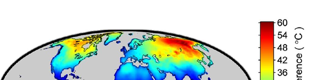 Globale Temperatur Klimatologi Forskjell i temperatur mellom vinter og sommer De største variasjonene i