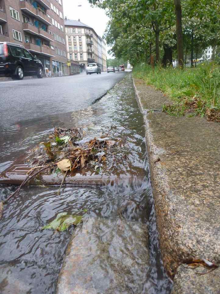 Naturlig føres avrenning på terreng til