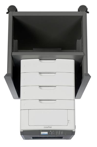 Maksimumskonfigurasjoner som støttes 11 Lexmark MS310, MS410, MS510 og MS610 Series Skriveren med tilleggsskuffer og justerbart skriverstativ 35S8502: