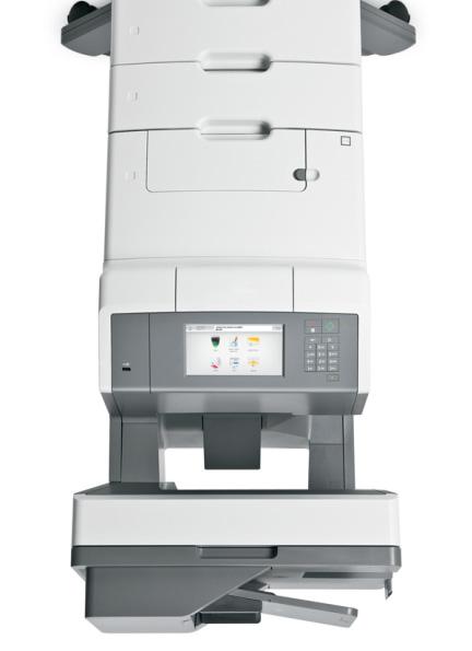 Maksimumskonfigurasjoner som støttes 39 Lexmark X740 Series Skriveren med tilleggsskuff og hjulsokkel: Dreibart kabinett 3052765: Skrivermodeller som støttes: X746 og X748