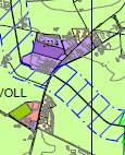 Utsnitt av kommuneplanen. Planområdet er det sentrale Næringsområdet på vestsiden av Vollvegen.