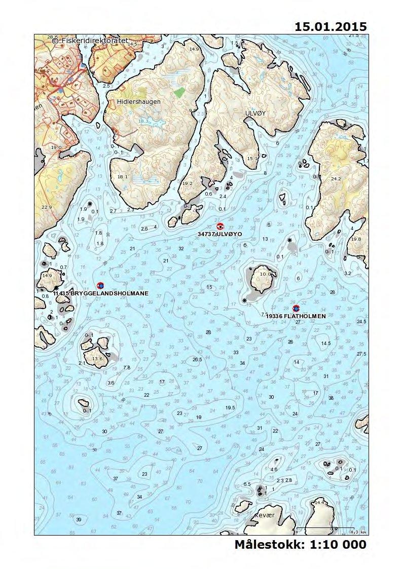 Røvær Fjordbruk AS Miljøtilstand i produksjonssona 2014.