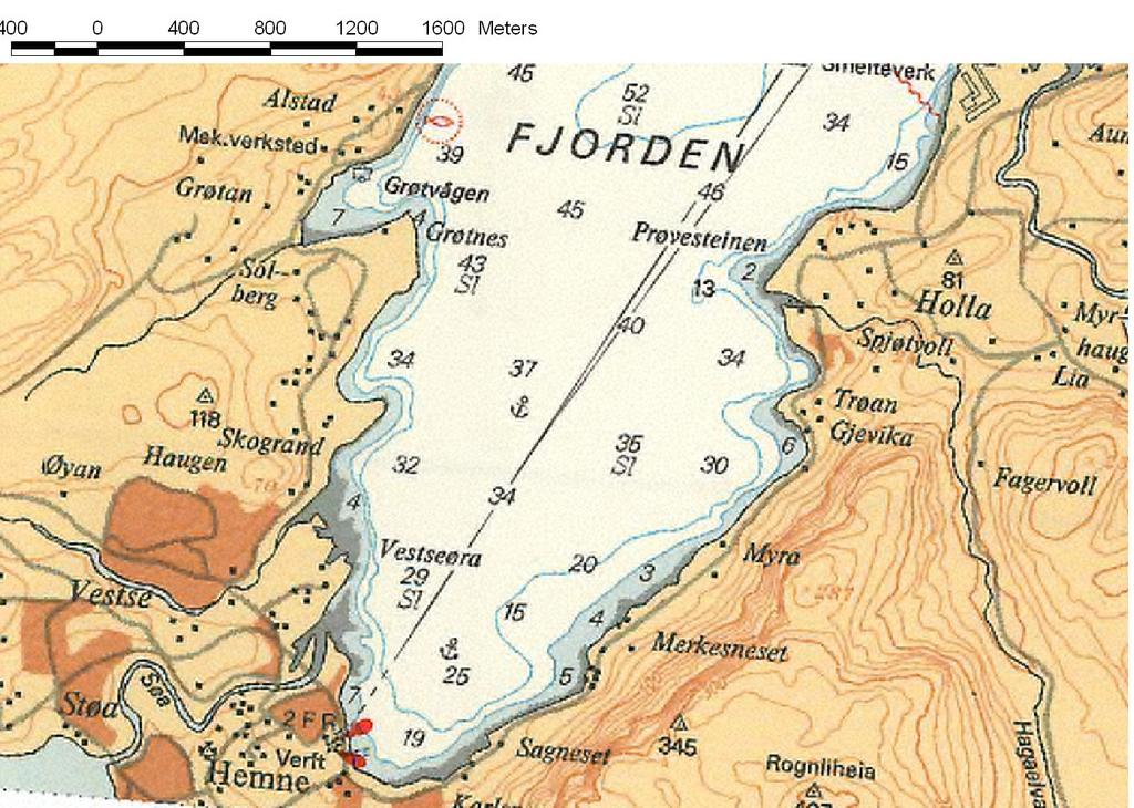 1. Bakgrunn og formål Hemne kommune er i gang med planleggingen av nytt primærrenseanlegg. Dagens utslipp av kommunalt avløpsvann (ca.