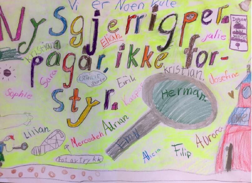 Plakat henges opp utenfor døra til