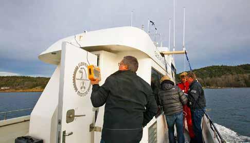 RIGG: Antennene ble montert på en rigg på Sleipners forskningsbåt. D e fleste radioantenner beregnet for båt har svakheter.