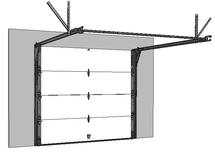 Diagonalmåling: Figuren viser skinnene sett ovenfra.