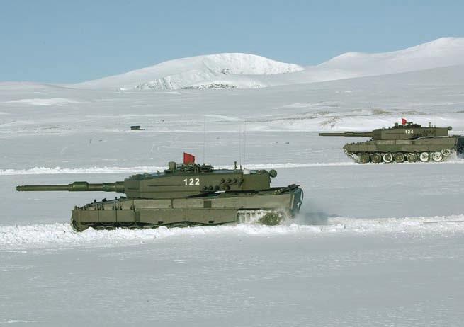 Stridsvogn Leopard 2A4 er Hærens mest slagkraftige våpensystem.