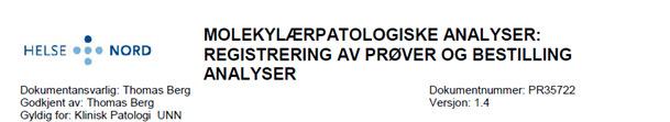 I henhold til dokument PR35722: -Vurder om det er